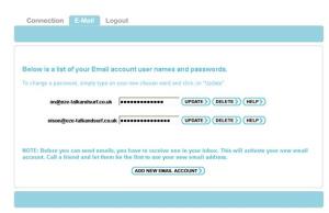 eZe Talk Webmail/Email Dashboard